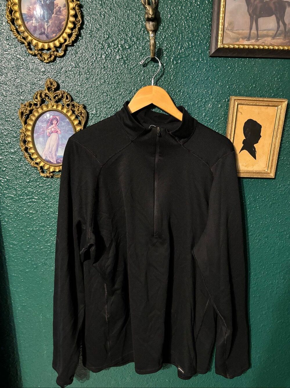 Patagonia Mens Weight Capilene 3 Baselayer Quarter Zip Pullover Size XXL  Black